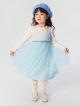 Balabala Girls' Dress, 2024 Fall Collection, New Design Fake Two-Piece Style For Young Girl